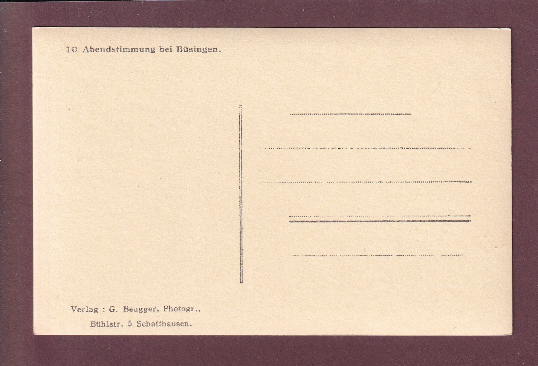 Cartoline postali: Abendstimmung bei BÜSINGEN – Usato da Pully venduto da nicecards 1