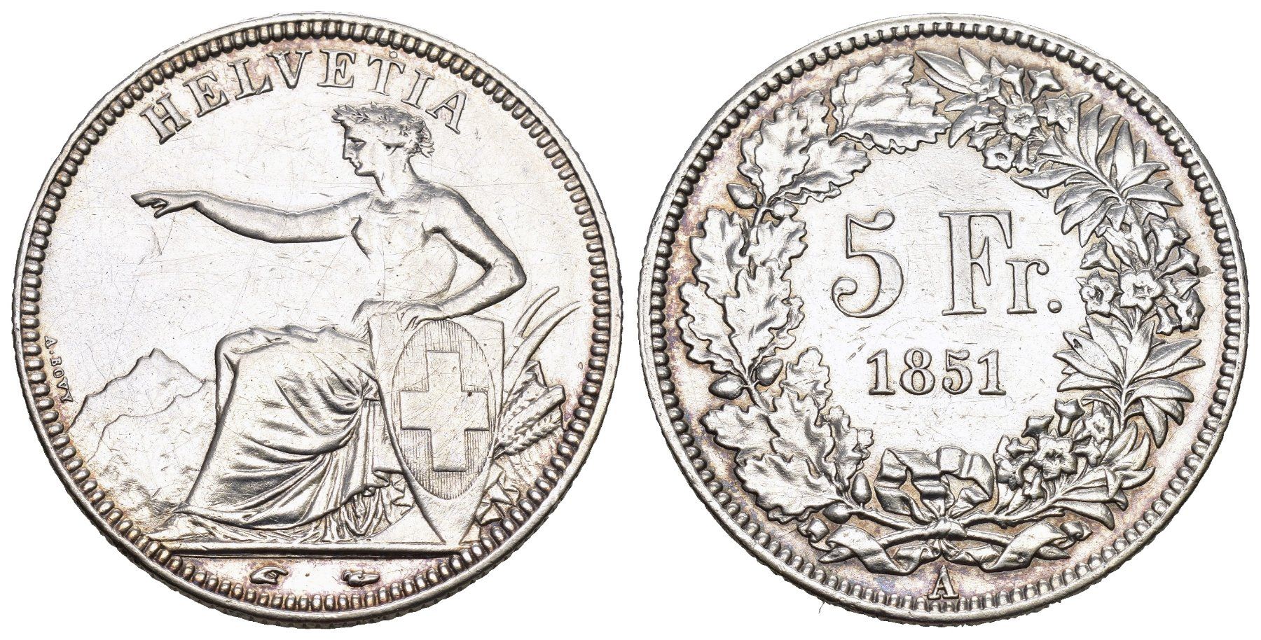 Alle Münzen: Schweiz 1851 – Gebraucht aus Bern von numismatictops