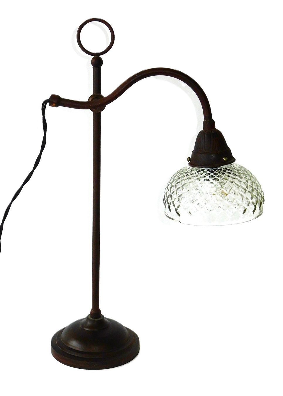 Lampade: Rustikale Tischlampe mit Glasschirm - 56.0cm – Usato da Alpnach Dorf venduto da Reloved24