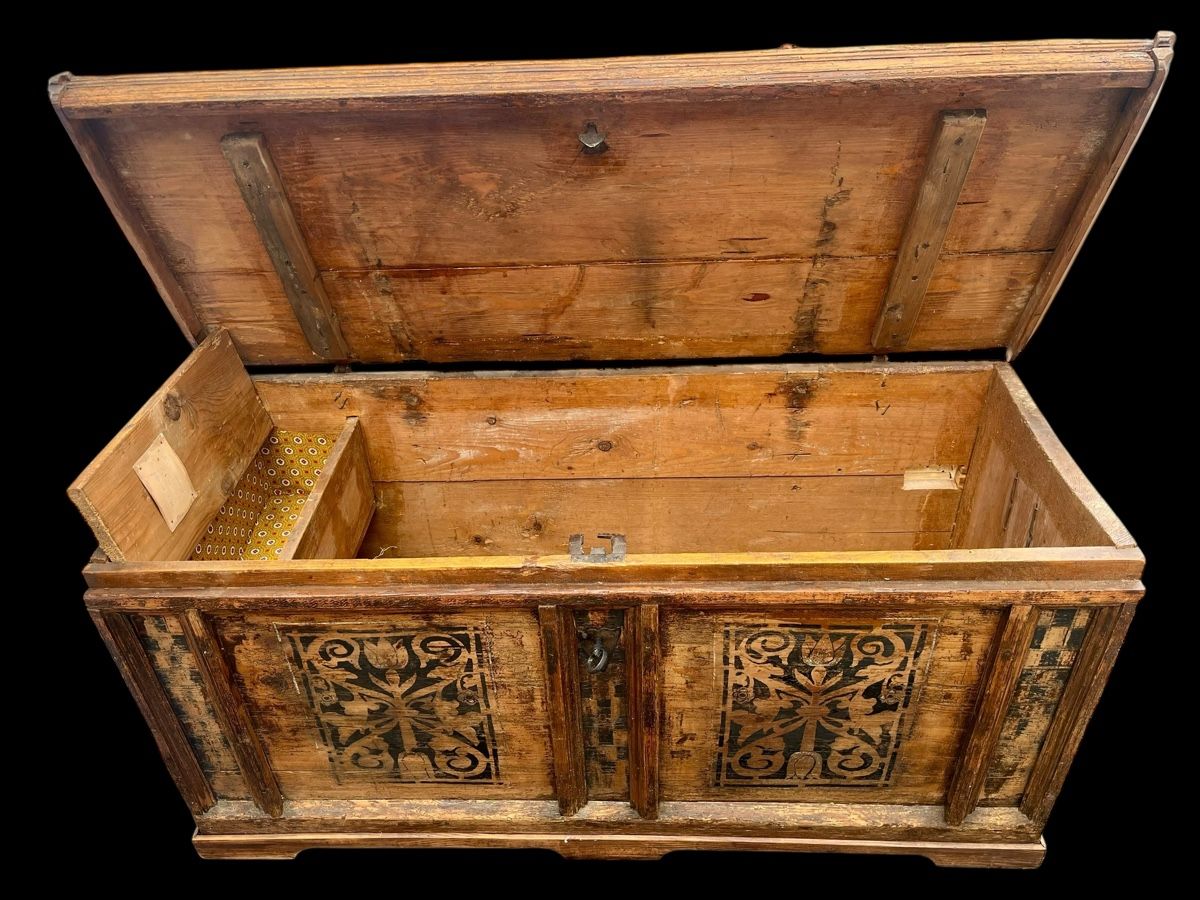 Cassapanche: Flimser Truhe mit Verweis Caviezel 1698 – Usato da Ottikon venduto da san_w99n 6