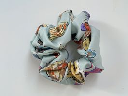 Scrunchie 100% Seide hand made Silvia-K Schmetterling rework