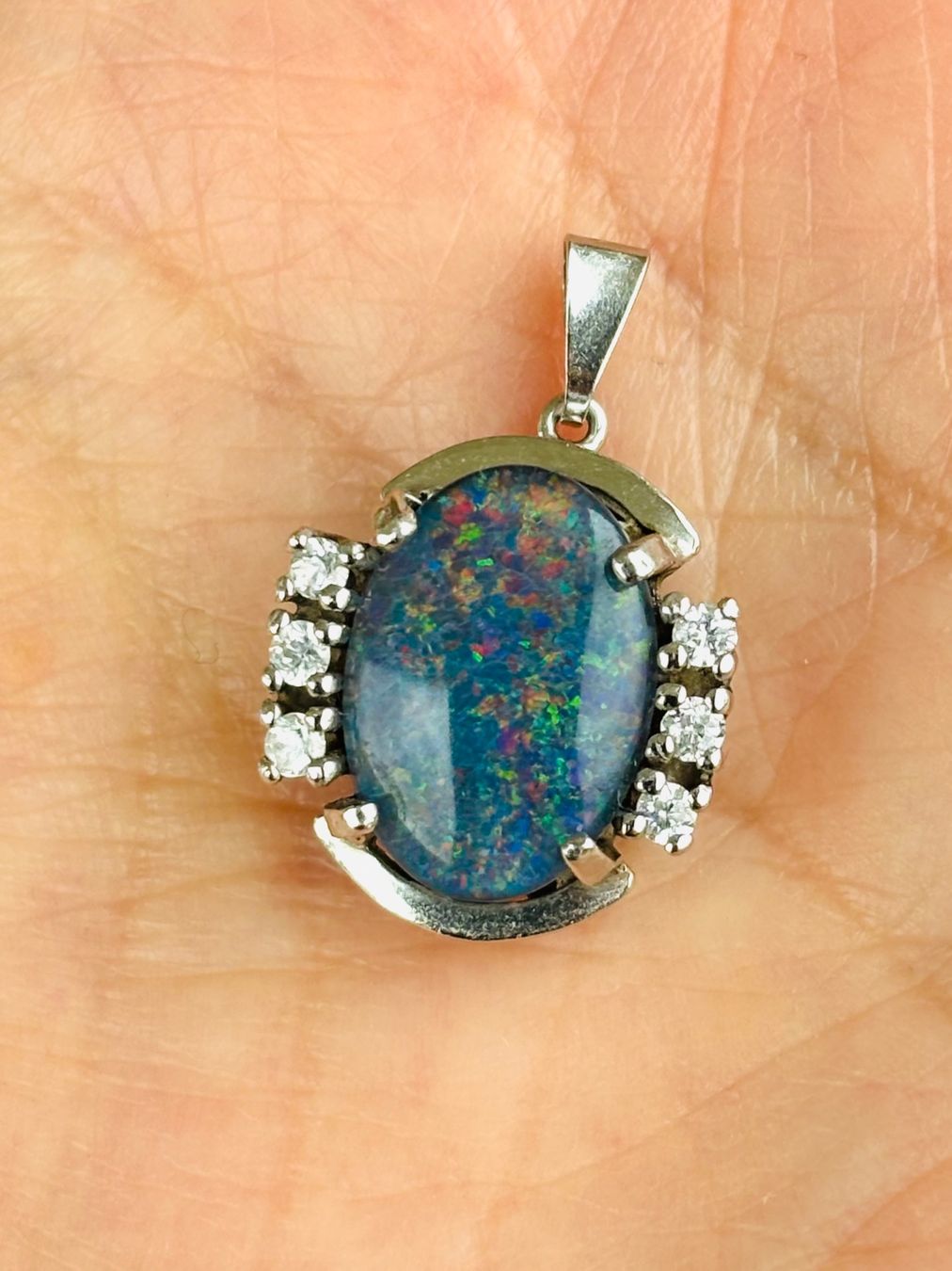 Anhänger: Anhänger Silber 925  Opal  Doublette / Triplette – Gebraucht aus Stein AR von EvaL056 3