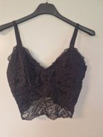 Pocketsy Lace Bra-Top – Schwarz, Grösse S