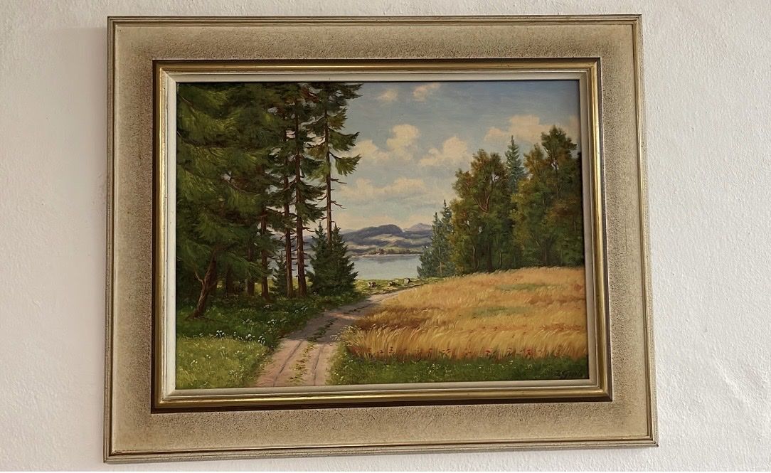 Tableaux: Ölgemälde auf Leinwand J. Grob 1950 – Neuf (Voir description) à Leuggern par Giorgina8