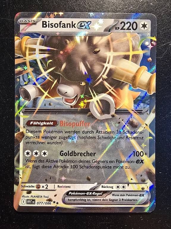 Pokémon Carte collezionabili: Pokémon Bisofank ex 077/086 Double Rare – Nuovo (secondo la descrizione) da Regensdorf venduto da E-Smiley