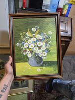Ölgemälde Blumenstrauss Stilleben 33x43 cm