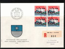 1976 FDC Pro Patria nach Basel
