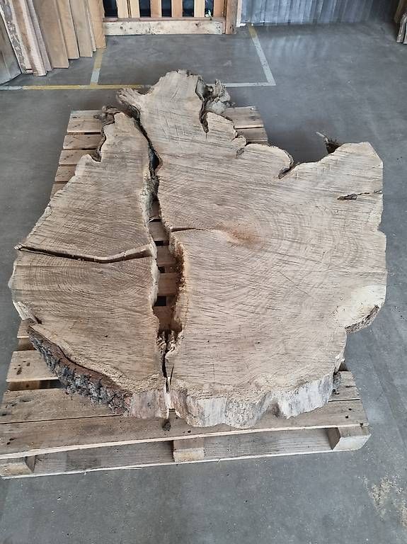 Articoli in legno: Baumscheibe Eiche Tischplatte Eichenplatte XXL Salontisch – Usato da Rheineck venduto da Dein_Wunschholz 3