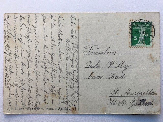 Cartoline postali: Affoltern i.E, von 1914 – Usato da Niederscherli venduto da Lucia16 1