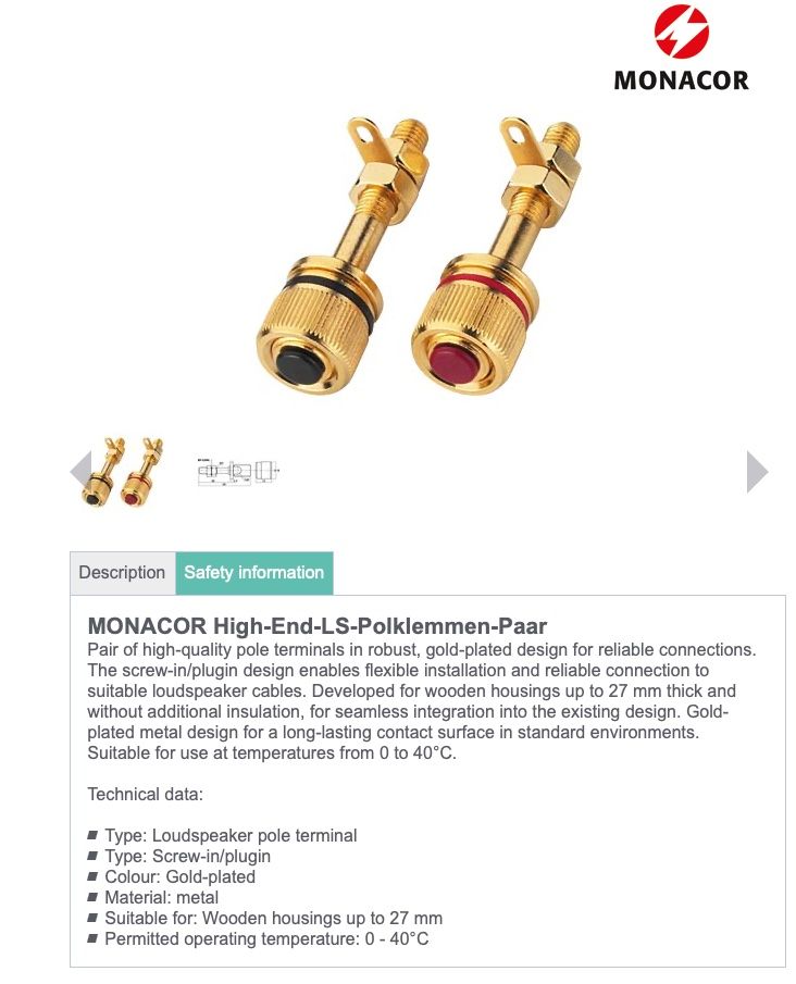 Monacor Casse acustiche: MONACOR LS Polklemmen – Usato da Ennenda venduto da TurboComet90 2