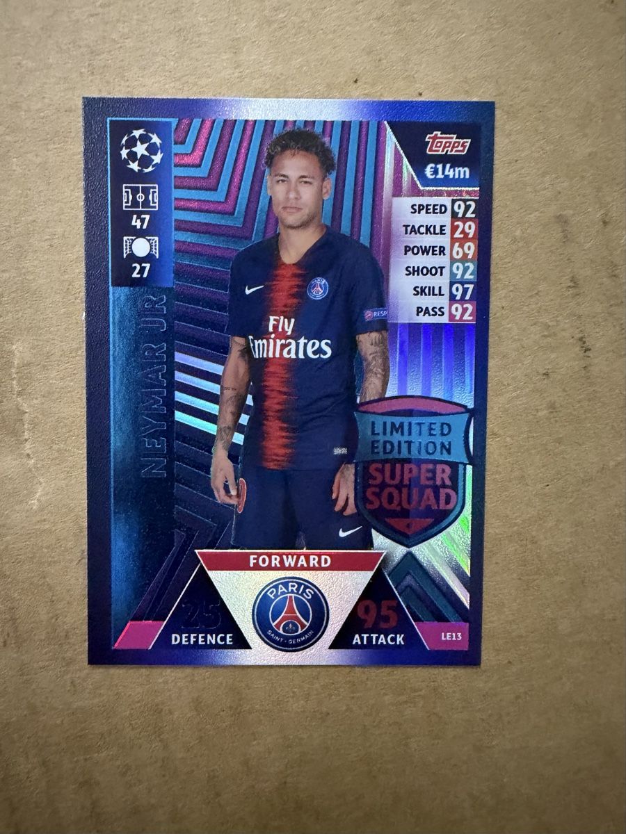Topps Carte collezionabili: Neymar 2018 Limited Edition Karte – Usato da Teufen AR venduto da Bruno1234