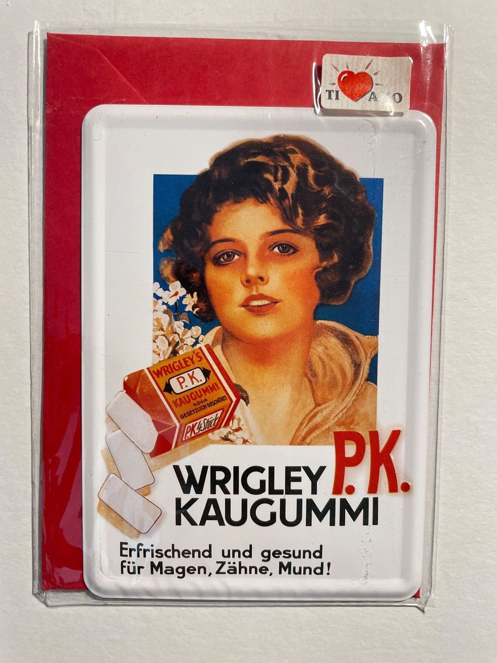Insegne: Blechschild Wrigley P K Kaugummi – Nuovo (secondo la descrizione) da Baar venduto da bricksandmore