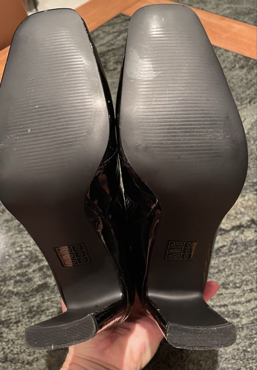Scarpe da donna: Lack Stiefel Schwarz, Gr. 39, Neu – Nuovo (secondo la descrizione) da Pfaffnau venduto da Loefibu 4