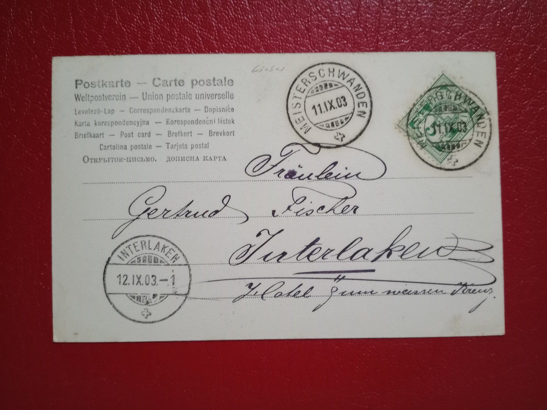 Cartoline postali: AK Liebespaar 1903 – Usato da Küttigen venduto da Melisch1000 1
