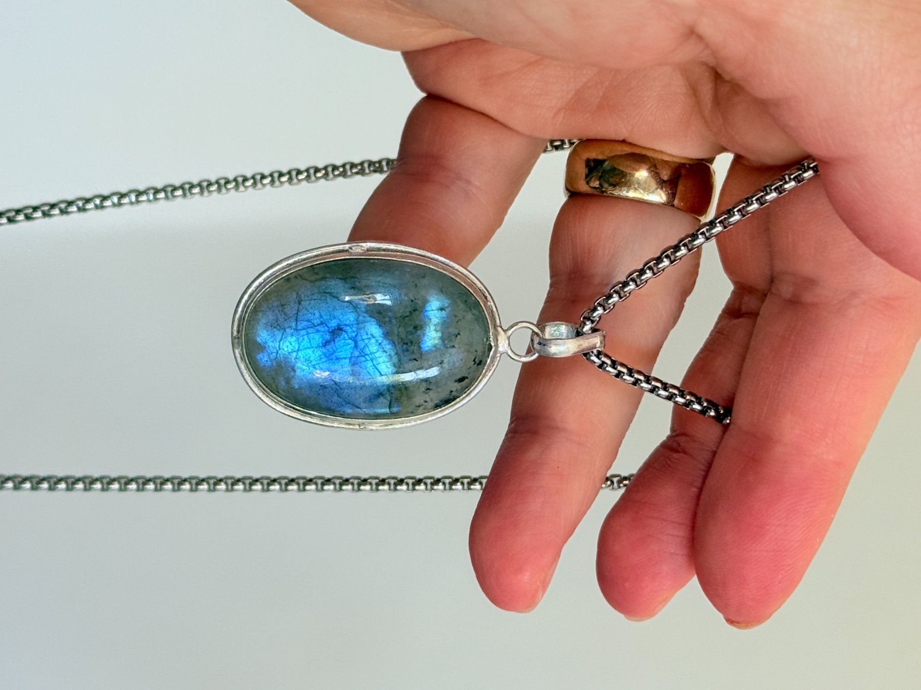 Catenine: Collier pendentif labradorite - Élégant ✨ – Nuovo e nell'imballaggio originale da Genève venduto da AWWA 4