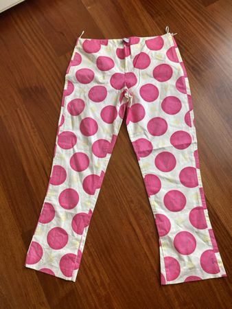 MARNI Hose mit pinken Punkten, Gr. 36