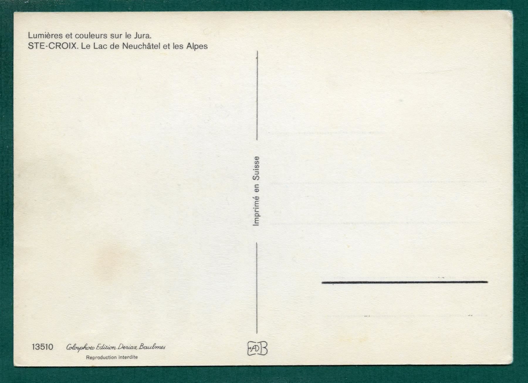 Cartoline postali: Ste-Croix, vue générale, ungelaufen, Grossformat – Usato da Sargans venduto da Hausi1951 1