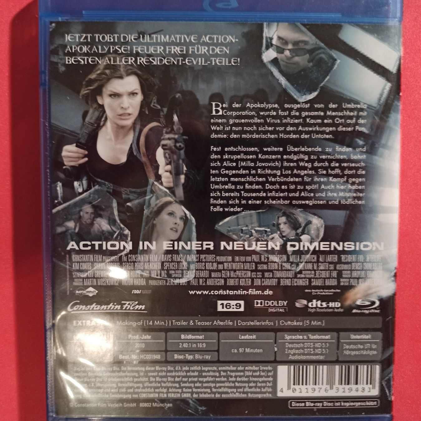 Tutti i DVDs: Resident Evil: Afterlife – Usato da Dübendorf venduto da kb86_MOVIE 1