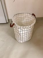 Laundry Basket Grid Pattern with Handles Used Condition