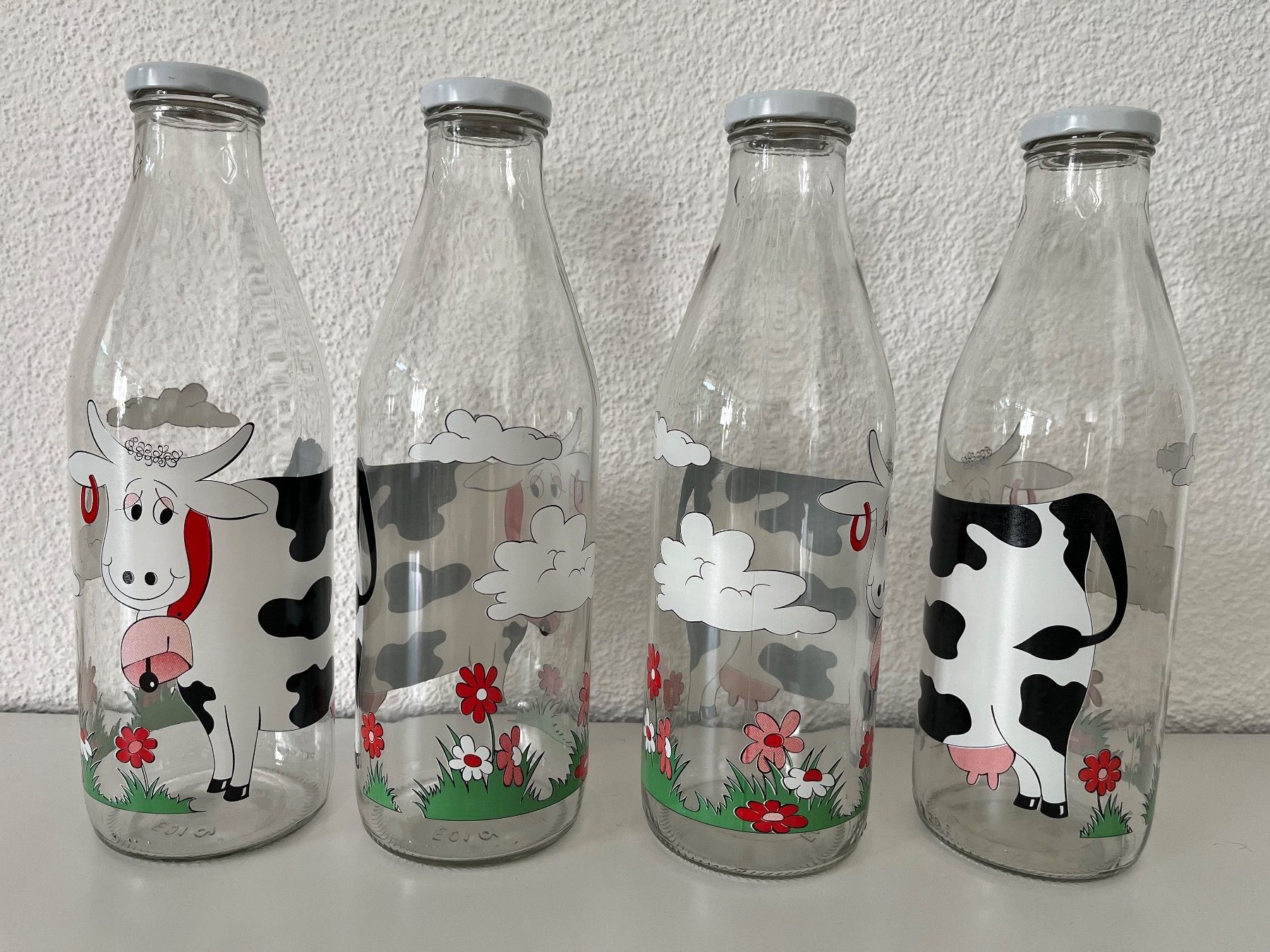 Altro in Stoviglie & Bicchieri: Milchflasche: 4 Milchflaschen Glas 1 Liter – Usato da Zollikofen venduto da pico27 3