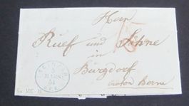 Faltbrief mit Inhalt von Reinach BL nach Burgdorf