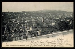 AK St. Gallen, Teilansicht von der Falkenburg gesehen