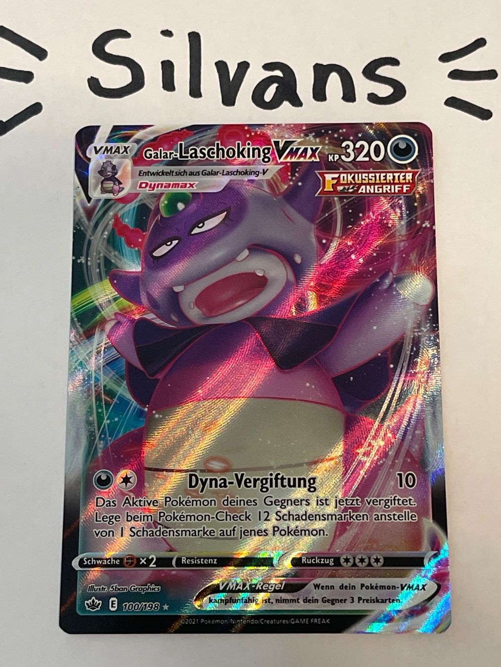 Pokémon Carte collezionabili: Laschoking Vmax 100/198 Schaurige Herrschaft Deutsch – Nuovo (secondo la descrizione) da Wil SG venduto da Silvans