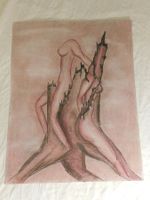 Originales Kunstwerk, Holzschnitt-Optik, unsigniert!