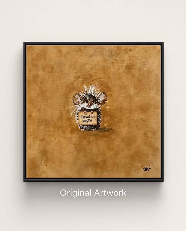 Gemälde: Acrylbild: I need my coffe – Neu (gemäss Beschreibung) aus Safenwil von car_nlh6