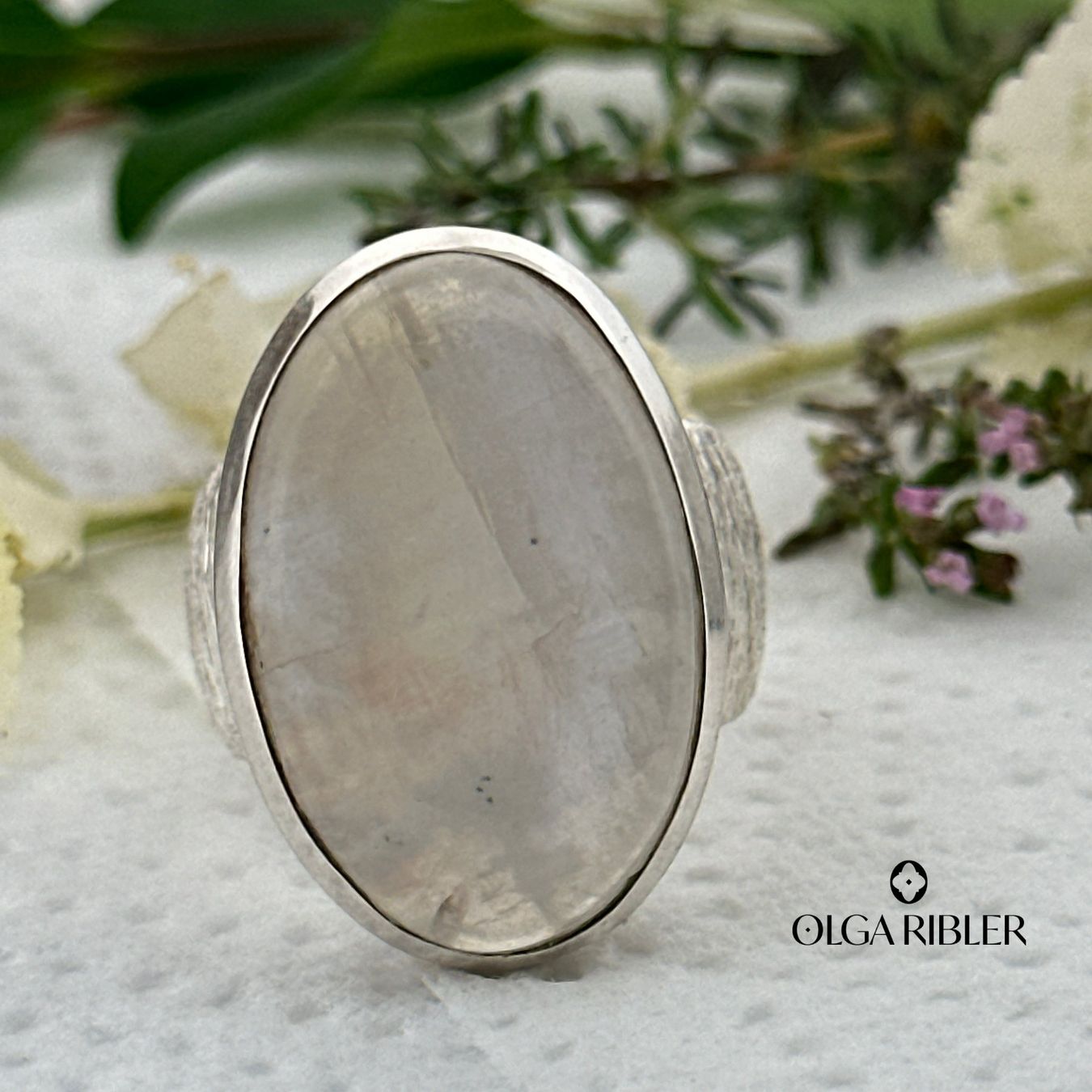 Olga Ribler Bagues: Mondstein Silber Ring 925 Grösse 58 – Neuf (Voir description) à Luzern par Schmuckoutlet 4