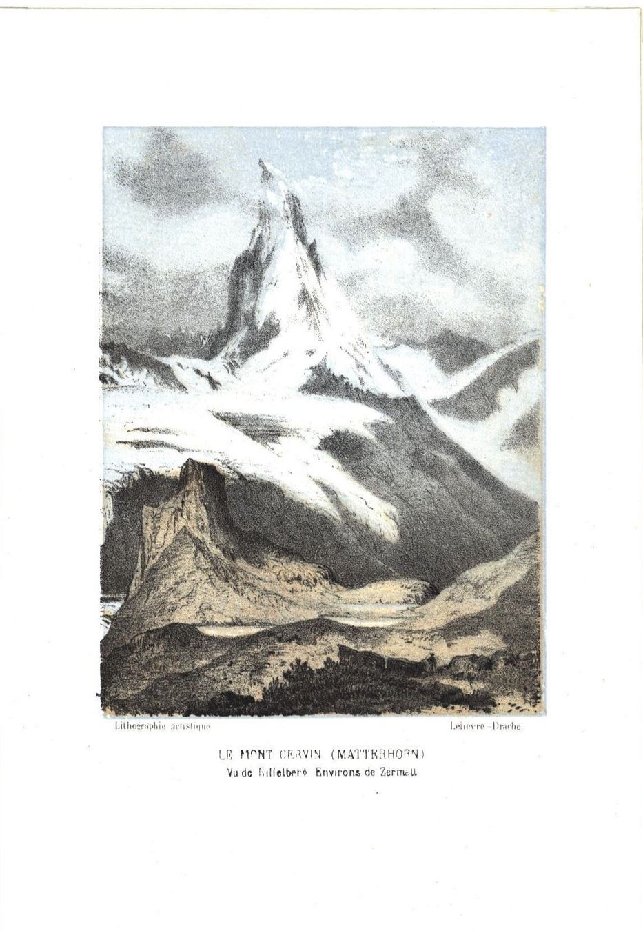 Incisioni: Zermatt Matterhorn Tonlithographie – Usato da Rafz venduto da Helvet32