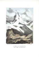 Zermatt Matterhorn Tonlithographie