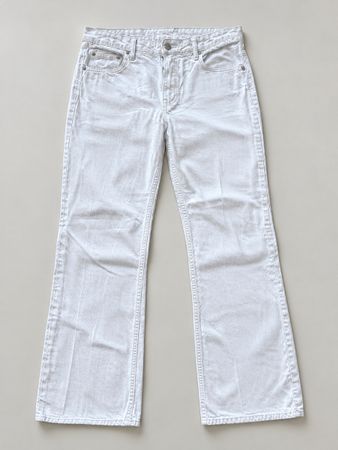 Jean denim blanc coupe droite taille 40