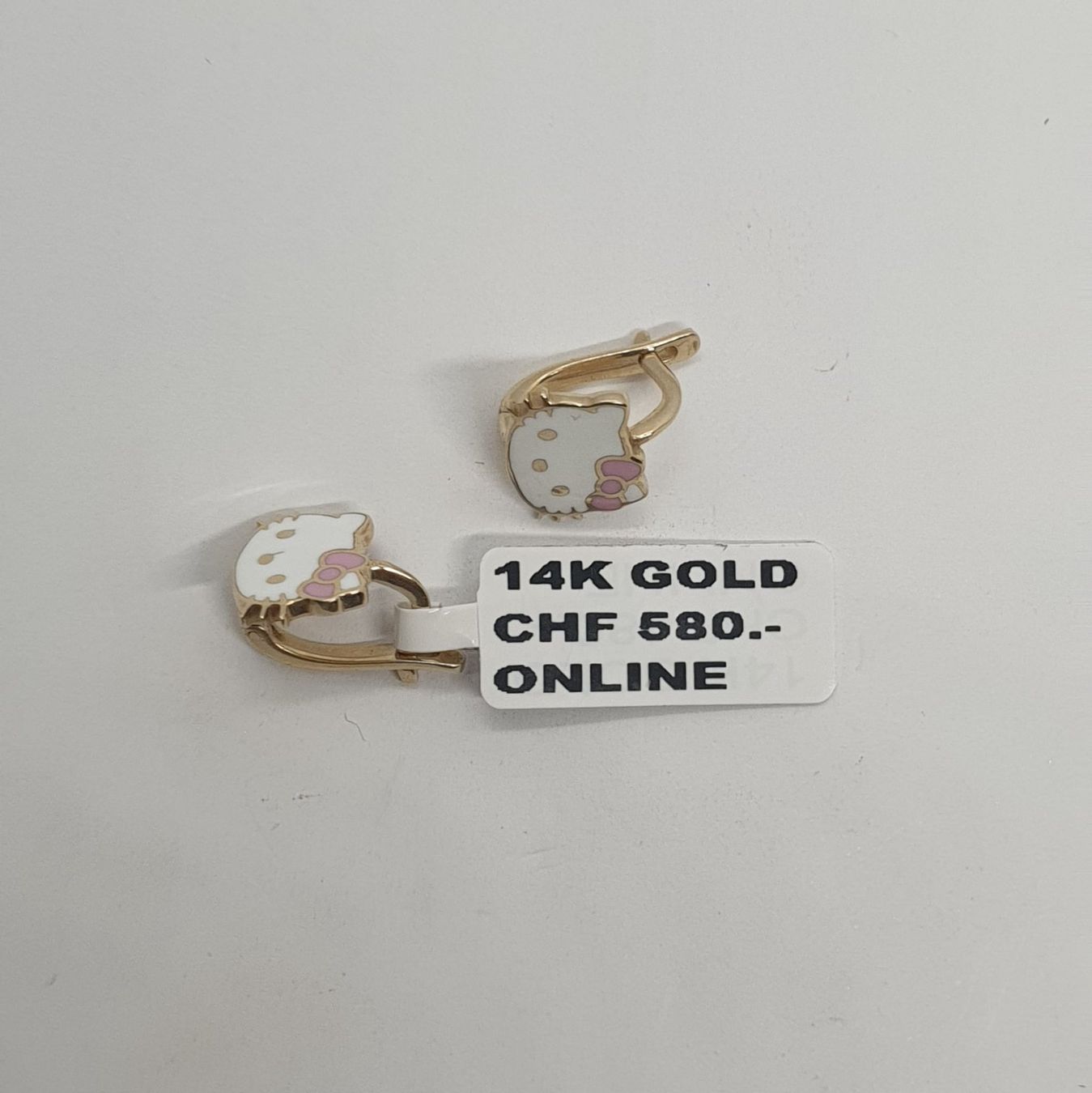 Orecchini pendenti & Orecchini a lobo: Echt 14K Gold - Hello Kitty Ohrringe – Usato da Luzern venduto da Luzern-Goldhaus 2