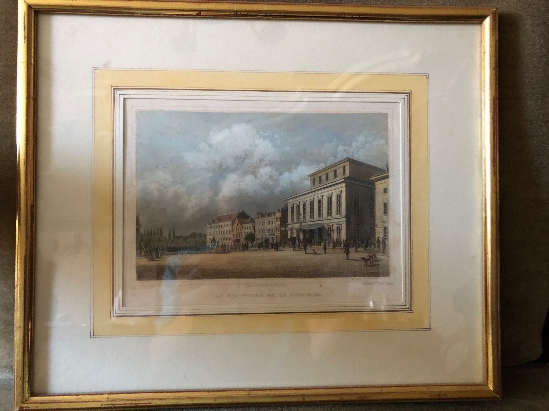 Gemälde: C.A.ZILL. Das Stadttheater in HAMBURG. – Gebraucht aus Wald ZH von mlnt 2