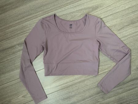 H&M Sport Oberteil langarm rosa Gr. S