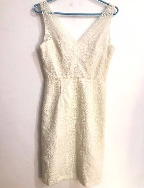 Vestiti: Weisses Spitzenkleid Gr. 36/38 – Usato da Winterthur venduto da Verena_van_E