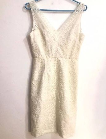 Weisses Spitzenkleid Gr. 36/38