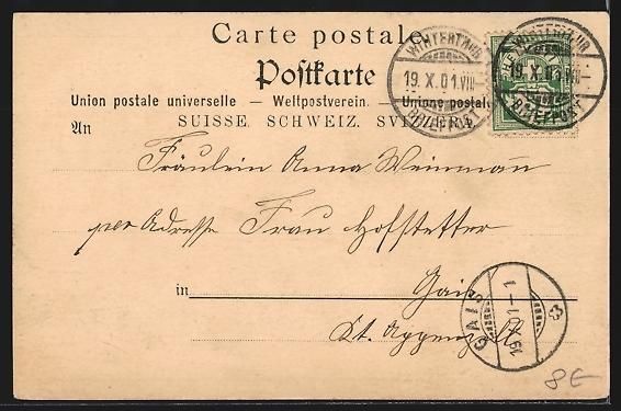 Cartes postales: Winterthur, Postamt mit Strassenpartie – D'occasion à Berlin par bartko-reher 1