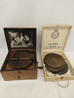 Antikes Symphonion & 49x Blechplatten