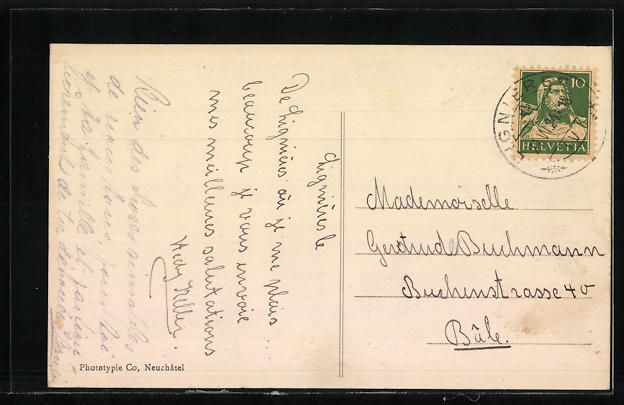 Cartoline postali: AK Lignières, Vue generale, 1924 – Usato da Berlin venduto da bartko-reher 1