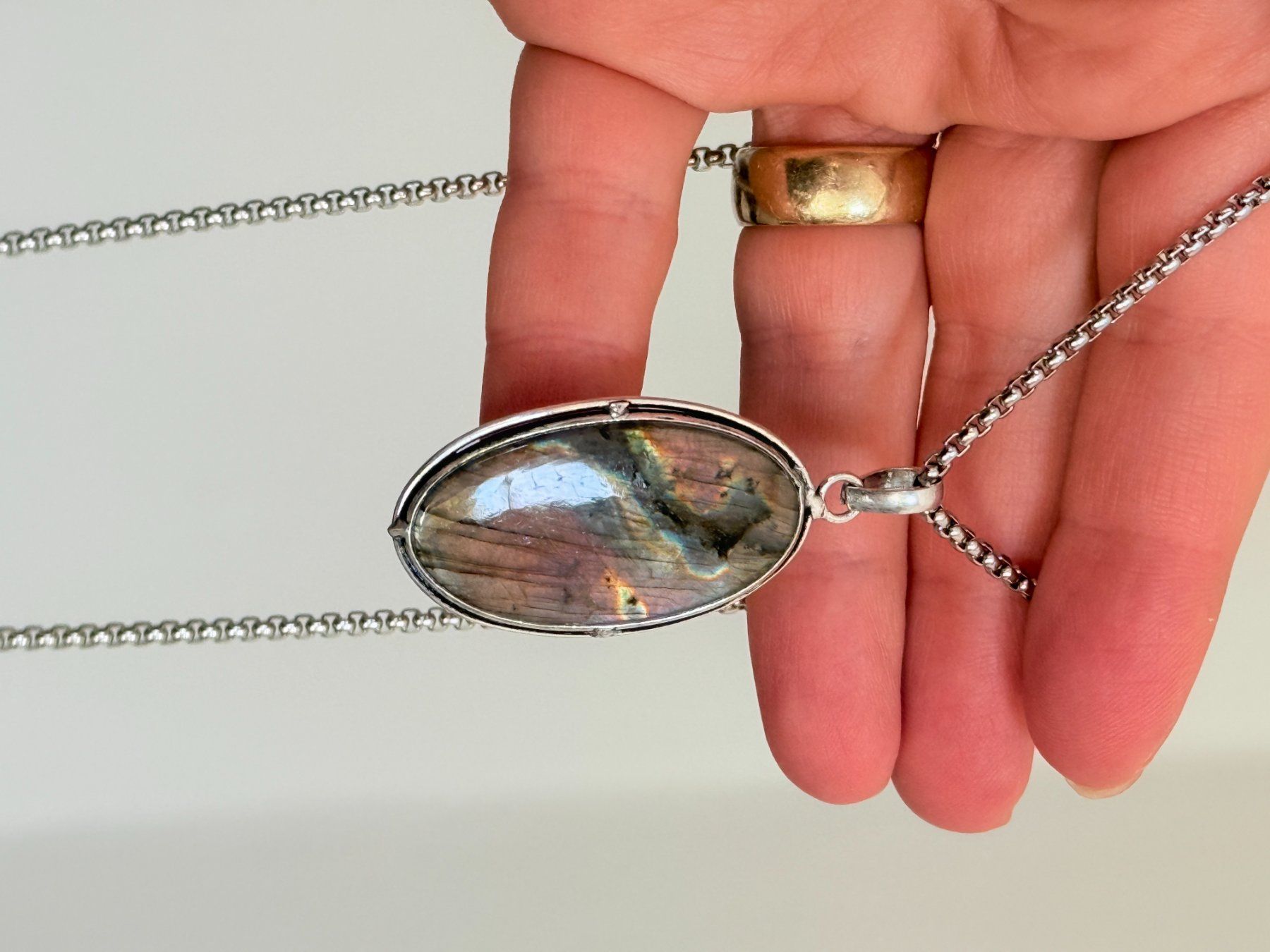 Catenine: Collier avec Labradorite – Nuovo e nell'imballaggio originale da Genève venduto da AWWA 7