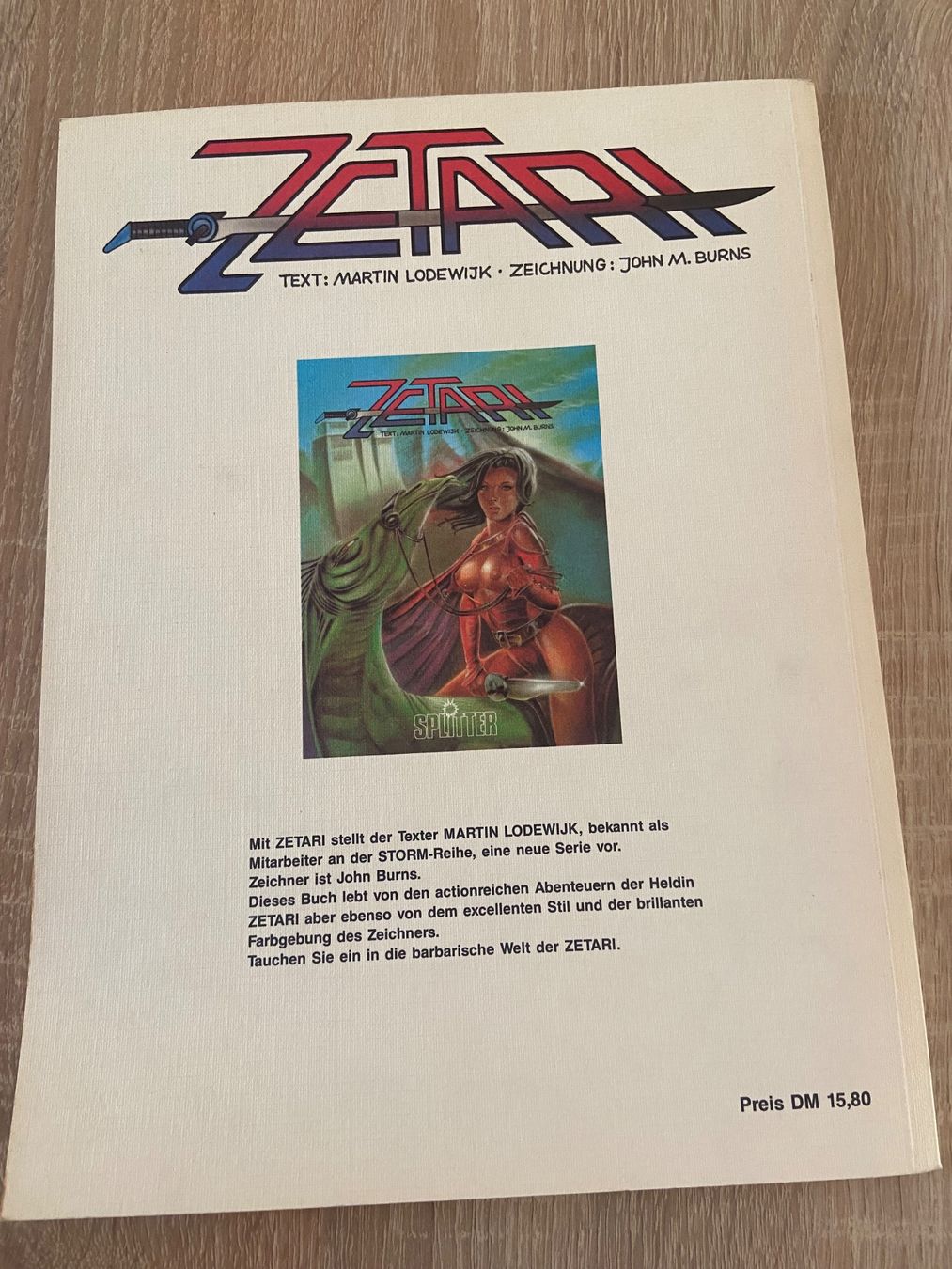 Fumetti: Comic ZETARI Splatter Martin Lodewijk John M. Burns – Usato da Mettmenstetten venduto da Beststeller 1