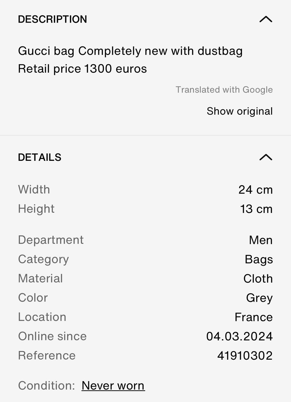 Gucci Taschen: GUCCI cloth bag – Neu (gemäss Beschreibung) aus Zürich von cam_kcc7 8