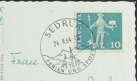 Cartoline postali: SEDRUN (Grb.) – Usato da Jona venduto da philajona 1