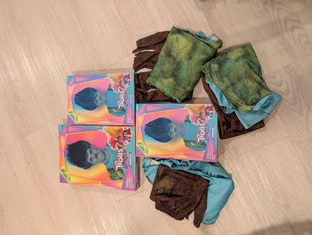 Trolls Kostüme gr. S,M,L 6 -13 Jahre