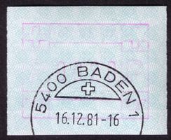 ATM 4_Abart "SCHWACHDRUCK" 0020-Drucksachen-Wert_Baden 1981