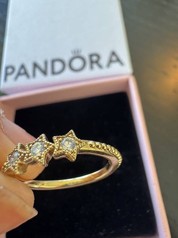 Pandora Anelli: Pandora Gold Sternen Ring – Usato da Jonen venduto da victoria0206 1
