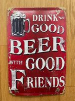 Metall Schild BEER