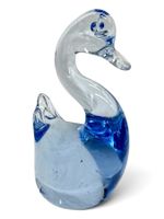 Cygne en verre d'art bleu de Murano vintage vers 1960